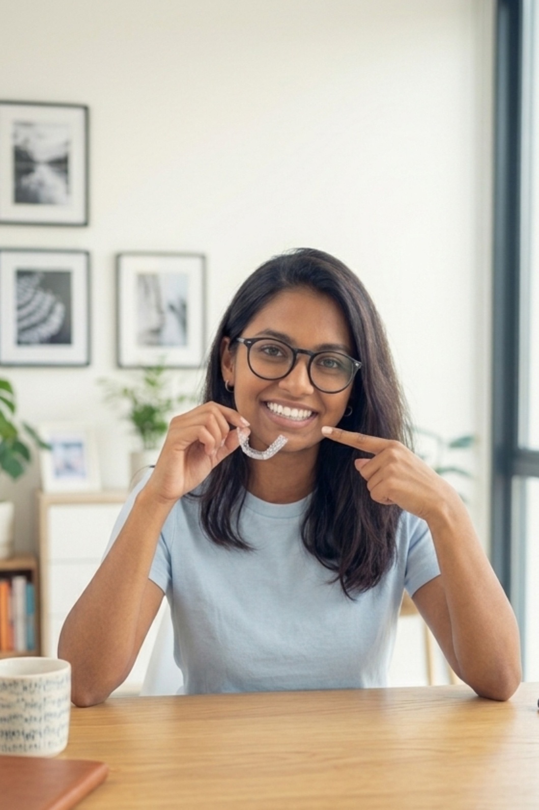 Dr. Pravin Shetty, a dentist in Khar, Mumbai, providing professional consultation for clear aligner treatment.